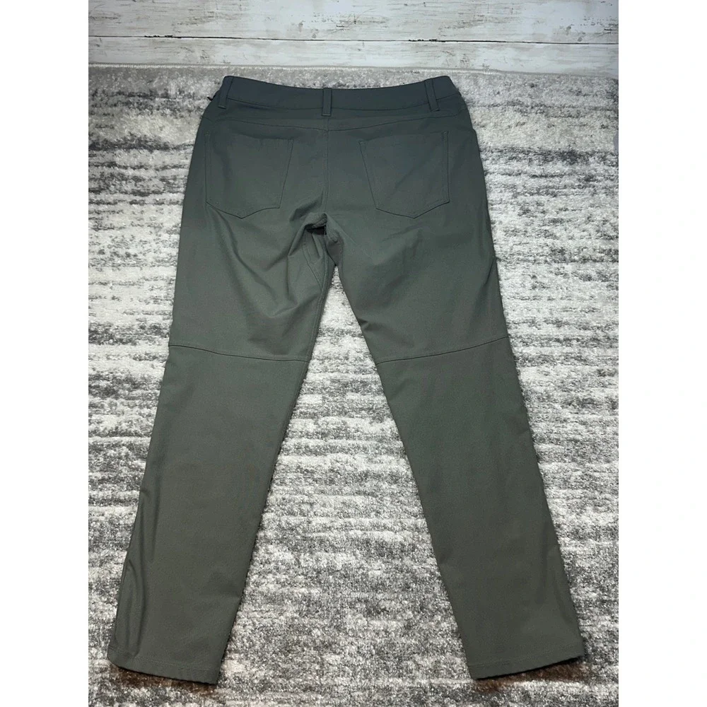 Lululemon Commission Pant Men 32 Green Slim Fit Warpstreme Chino Trousers